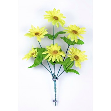 Букет ромашек с бархатной серединкой БС009ж-0