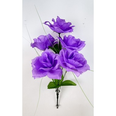 Букет роз резных с осокой БС031лаванда-0