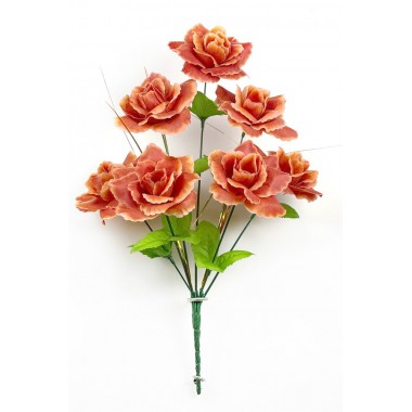 Букет роз с золотистой осокой БС035бронза-0