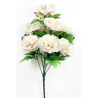 Букет пионов декоративных с добавками БС050кремовый-0