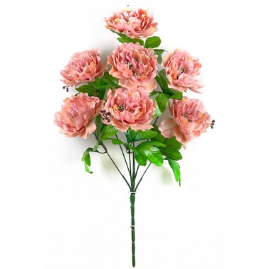 Букет пионов декоративных с добавками БС050персиковый-0