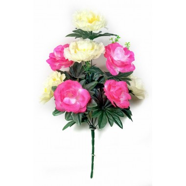 Букет пионов и роз БС055мол/мал-бел-0