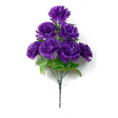 Букет гвоздики с листом хризантемы БС097чернильный-0