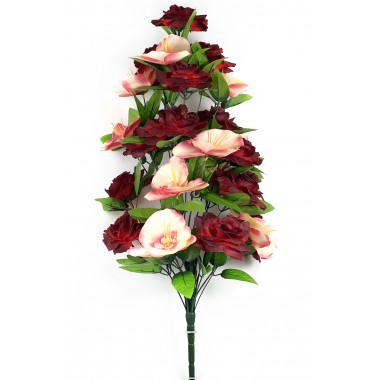 Букет роз и орхидей БС103к-ч/крем-0