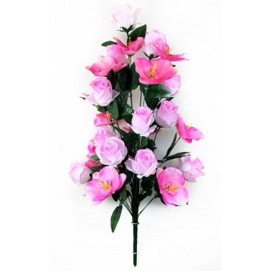 Букет бутонов роз и орхидей БС105бел-роз/роз-0