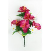 Букет орхидей с космеей БС156-1сирень-бел