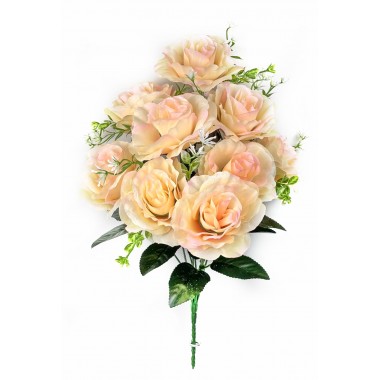 Букет роз с добавками, СН10персиковый-0