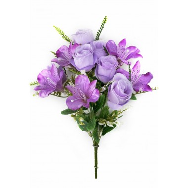 Букет бутонов роз и альстромерий, СН18сирень-0