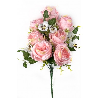 Букет роз и фиалок с добавками, СН23кремовый-0