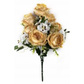 Букет роз и фиалок с добавками, СН23персиковый