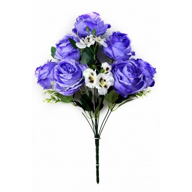 Букет роз и фиалок с добавками, СН23лаванда-0