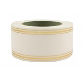 Лента с зол. пол. 6 см * 50 у БЛЗП-6белый