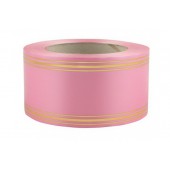 Лента с зол. пол. 6 см * 50 у БЛЗП-6розовый