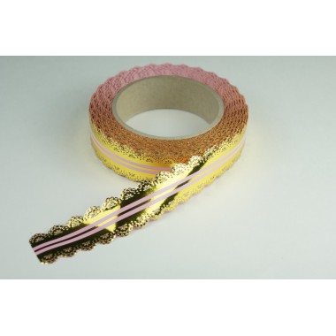 Лента ажурная 3 см * 25 у ЛЖР-3 розовая -0