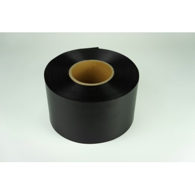 Лента сатиновая (цвет черный) 100мм * 200м ЛС131/1-0