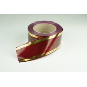 Лента PREMIUM с золотой полоской 6 см * 50 у ЛЗП-6 бордо 