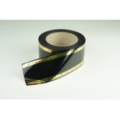 Лента PREMIUM с золотой полоской 6 см * 50 у ЛЗП-6 черный 