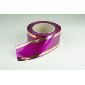 Лента PREMIUM с золотой полоской 6 см * 50 у ЛЗП-6 вишня 