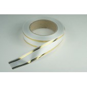 Лента PREMIUM с золотой полоской 3 см * 50 у ЛЗП-3 белая 