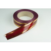 Лента PREMIUM с золотой полоской 3 см * 50 у ЛЗП-3 бордо 