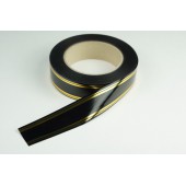 Лента PREMIUM с золотой полоской 3 см * 50 у ЛЗП-3 черный 