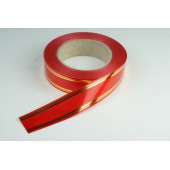 Лента PREMIUM с золотой полоской 3 см * 50 у ЛЗП-3 красная 