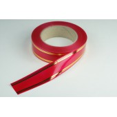 Лента PREMIUM с золотой полоской 3 см * 50 у ЛЗП-3 малина 