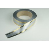 Лента PREMIUM с золотой полоской 3 см * 50 у ЛЗП-3 серый 