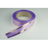 Лента PREMIUM с золотой полоской 3 см * 50 у ЛЗП-3 сирень 