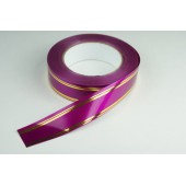 Лента PREMIUM с золотой полоской 3 см * 50 у ЛЗП-3 вишня 