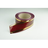 Лента PREMIUM с золотой полоской 5 см * 50 у ЛЗП-5 бордо 