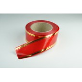 Лента PREMIUM с золотой полоской 5 см * 50 у ЛЗП-5 красная 