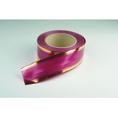 Лента PREMIUM с золотой полоской 5 см * 50 у ЛЗП-5 малина 