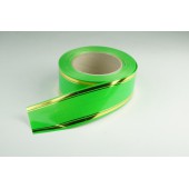 Лента PREMIUM с золотой полоской 5 см * 50 у ЛЗП-5 салатовый 
