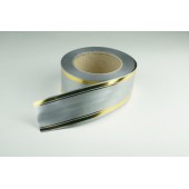 Лента PREMIUM с золотой полоской 5 см * 50 у ЛЗП-5 серый 