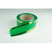 Лента PREMIUM с золотой полоской 5 см * 50 у ЛЗП-5 зеленый 