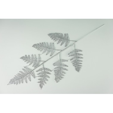 Ветка папоротника мерцающего 7 листьев ЗК016сер-0