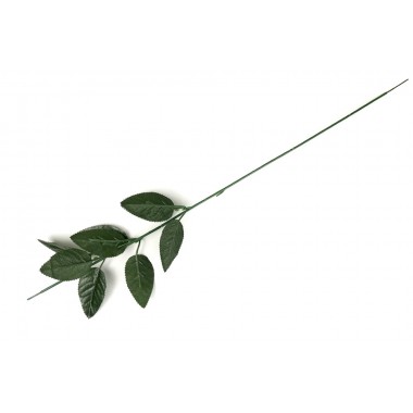 Стебель одиночный с листьями розы СЛ001-2уп-0