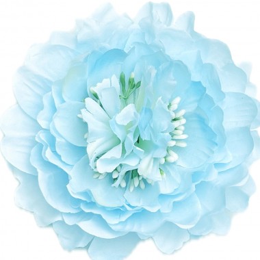 Пион декоративный шелк "Барон", 10 слоев ГК201голубой-0