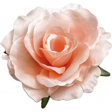 Роза чайная шелк, 8 слоев ГК222персиковый-0